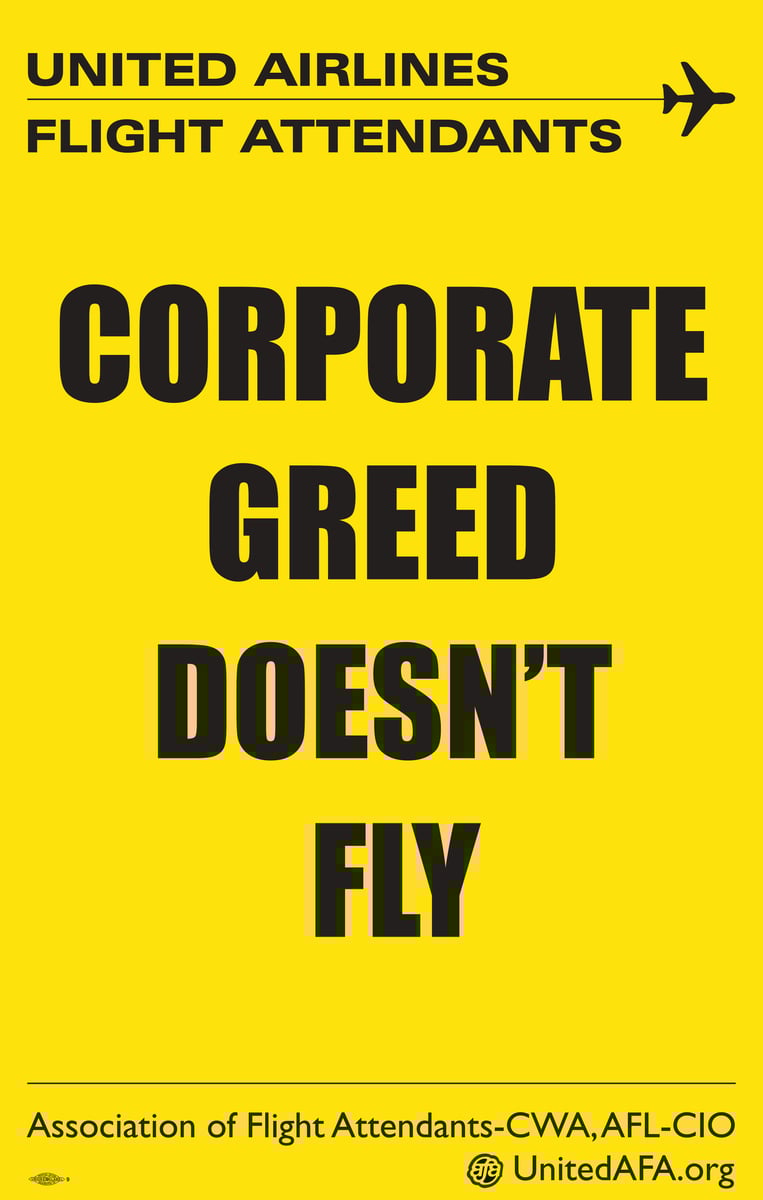 Corporate Greed -  Picket Sign
